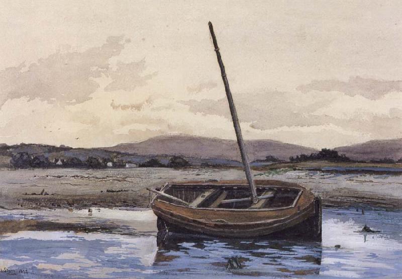 William Stott of Oldham Boat at Low Tide France oil painting art